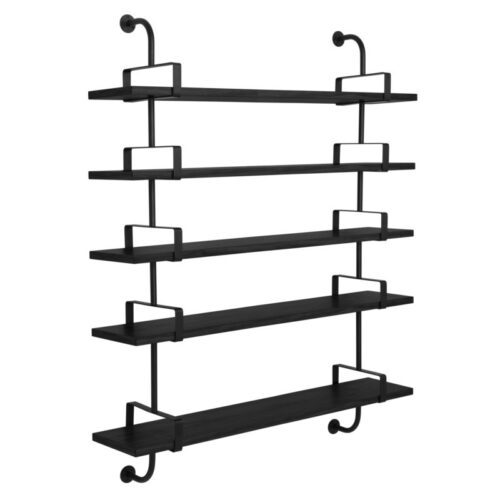 Gubi Démon 2 Brackets Hylde 155 cm. 5 Hylder Sortbejdset Ask