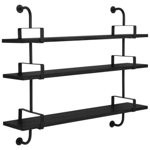 Gubi Démon 2 Brackets Hylde 155 cm. 3 Hylder Sortbejdset Ask