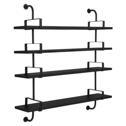 Gubi Démon 2 Brackets Hylde 155 cm. 4 Hylder Sortbejdset Ask