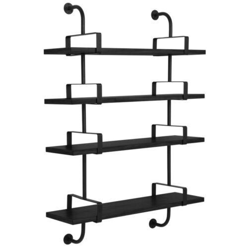 Gubi Démon 2 Brackets Hylde 95 cm. 4 Hylder Sortbejdset Ask