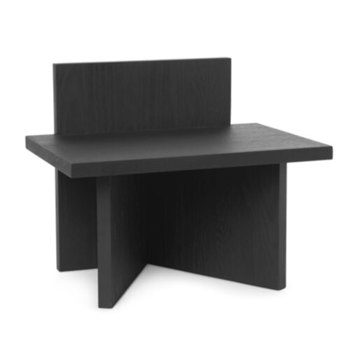 Ferm Living Oblique Stool Black Stained Ash