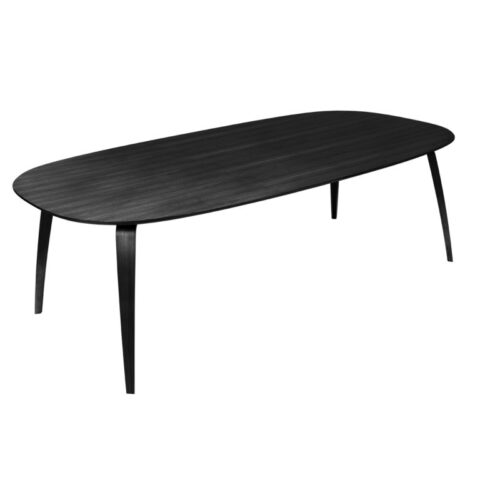 GUBI Spisebord Ellipse i Sortbejdset Ask