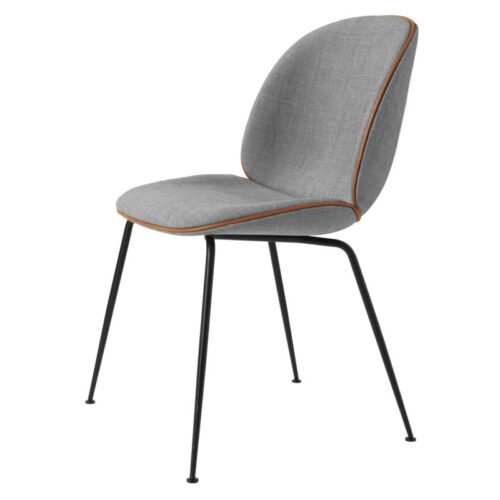 Gubi Beetle Spisebordsstol Conic Base Fuld Polstring Grå/Orange