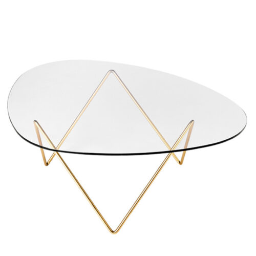 Gubi Lounge Table Pedrera Messingbelagt Stål