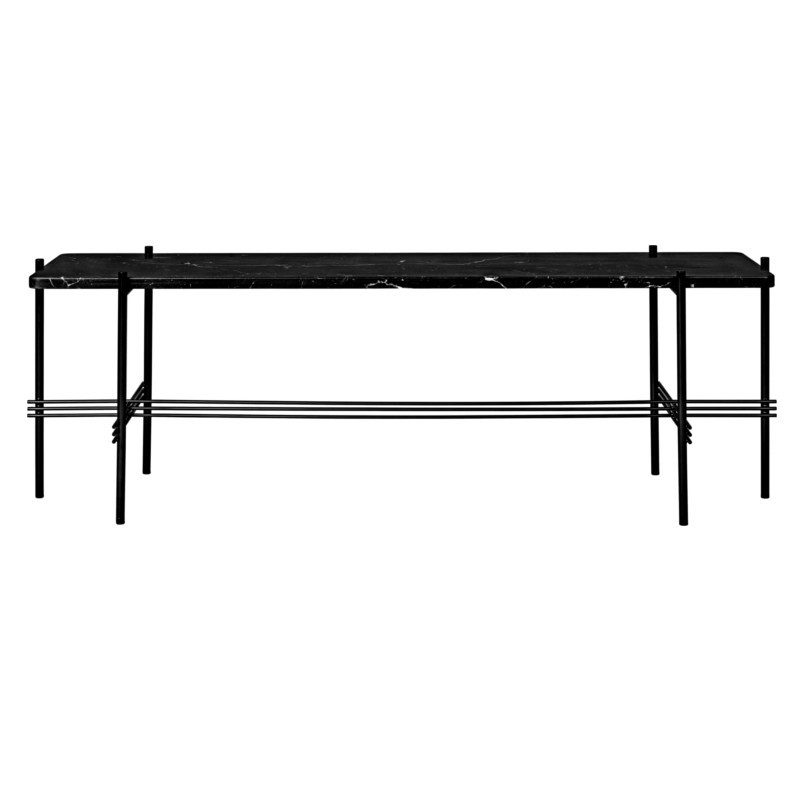 Gubi TS Console Konsolbord 1 Rack Sort Ramme/Sort Marmor
