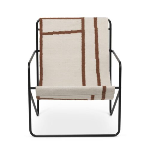 Ferm Living Desert Loungestol Black/Shapes