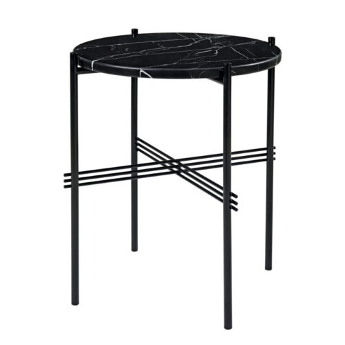 Gubi TS Side Table - Round, Ø40, Black base