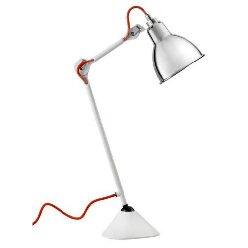 Lampe Gras Bordlampe No. 205 Hvid-Krom