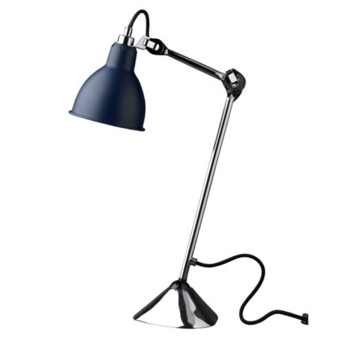 Lampe Gras Bordlampe No. 205 Krom-Blå