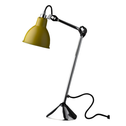Lampe Gras Bordlampe No. 205 Krom-Gul