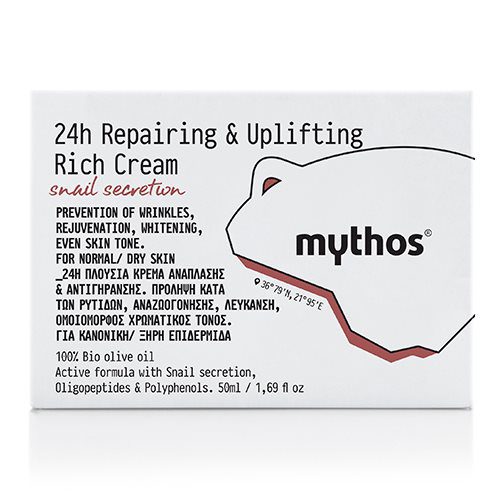 24h Rich Cream snail secretion Repairing & Uplifting Mythos