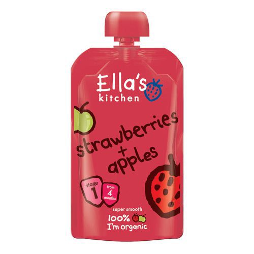 Babymos jordbær & æble 4 mdr Ø Ellas Kitchen