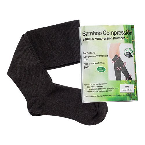 Bambus kompressionsstrømper L/XL (RAL) 2 stk. kl. 2 Str. L/XL Bamboo Pro