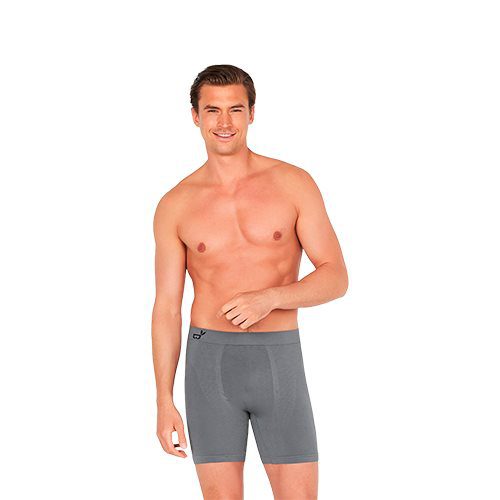 Boxer shorts extra lange mørkegrå str. S