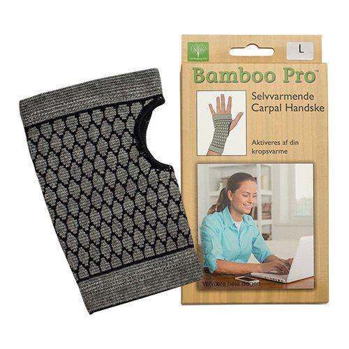 Carpal handske, Str. L selvvarmende Bamboo Pro
