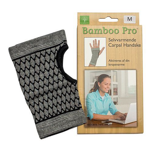 Carpal handske, Str. M selvvarmende  Bamboo Pro