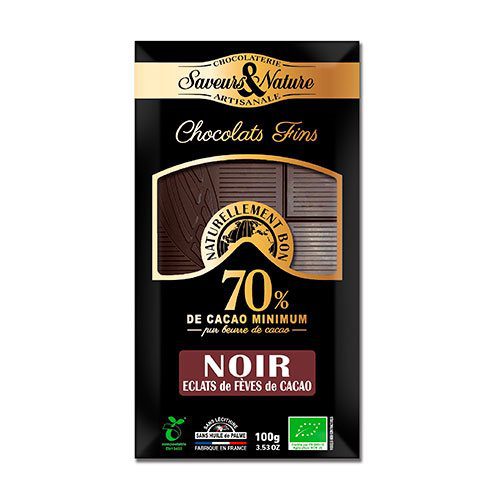 Chokolade 70% Kakaonibs Ø Mørk