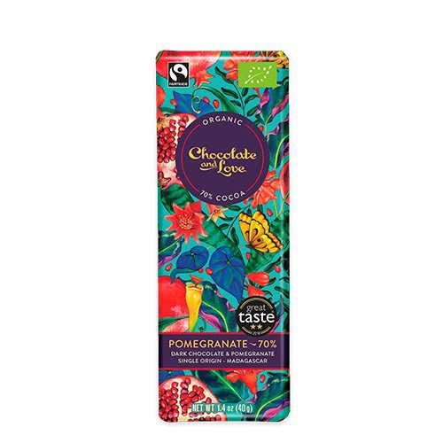 Chokolade Pomegranate 70% Ø Chocolate and Love