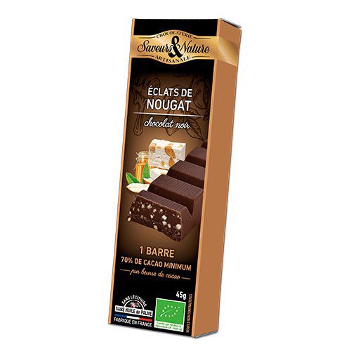 Chokoladebar Mørk 70% Ø Fransk Nougat