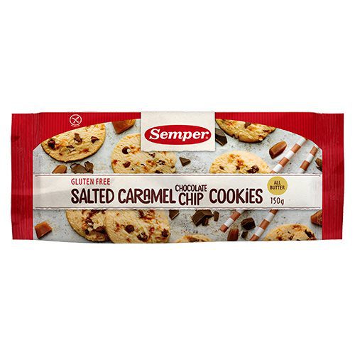 Cookies m. saltet karamel & chokolade glutenfri