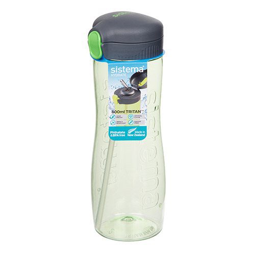 Drikkedunk Quick Flip 800 ml m. sugerør, pink, lilla, grøn, blå