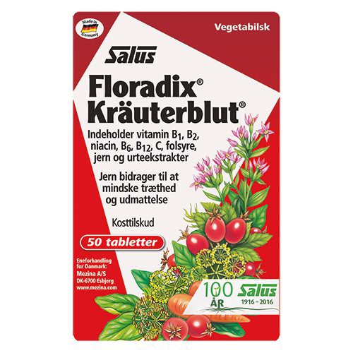Floradix Kräuterblut  Urte-jern tabletter Salus