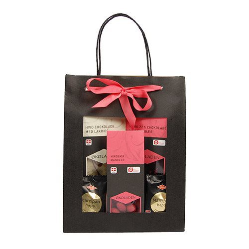 Gourmet gavepose pink Ø indh. udvalgte chokolader