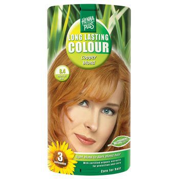 Hennaplus 8.4 hårfarve  copper blond Long Lasting Colour