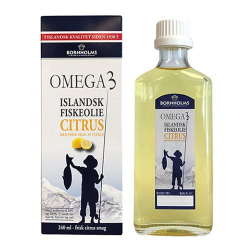Islandsk fiskeolie citrus  Omega 3 Bornholms
