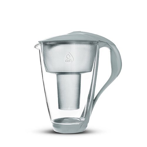 Kande 2,0l glas, stålgrå Dafi