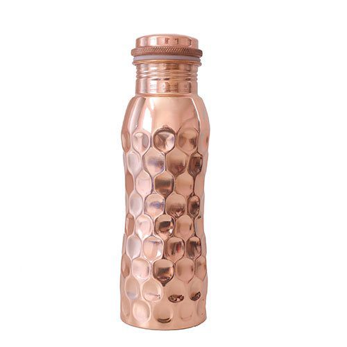 Kobber Vandflaske Diamant mønster 600 ml