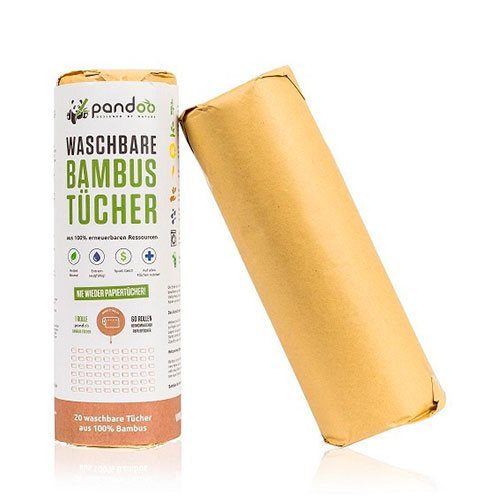 Køkkenrulle af bambus  Genanvendelig