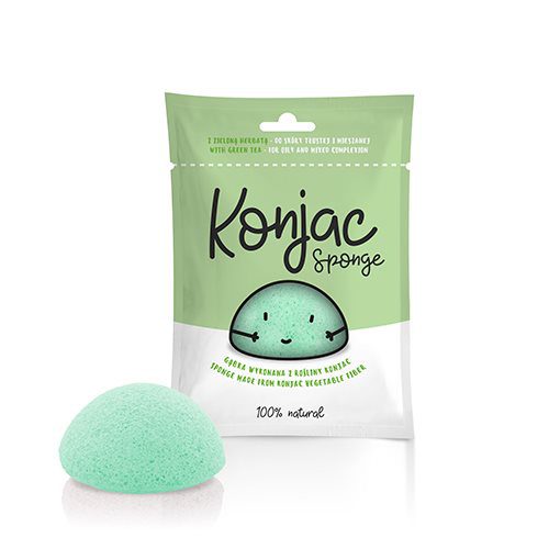 Konjac svamp grøn til normal og fedtet hud