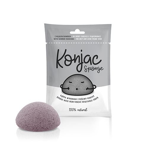 Konjac svamp sort til fedtet og uren hud