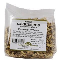 Lakridsrod skåret