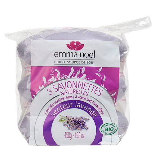 Lavendel sæbe 3 x 150 gr.  Emma Noel