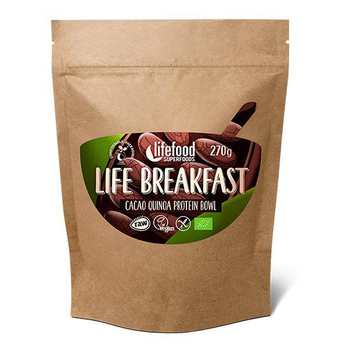 Life Breakfast Kakao/Quinoa Ø Protein Morgenmadsblanding RAW