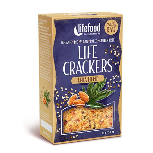 Life Crackers Ø m. Chia &  Hampefrø RAW