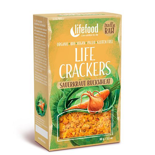 Life Crackers Ø m. Sauerkraut & Boghvede RAW