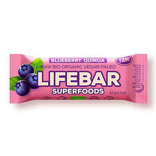 LifeBar Blåbær Quinoa RAW Ø