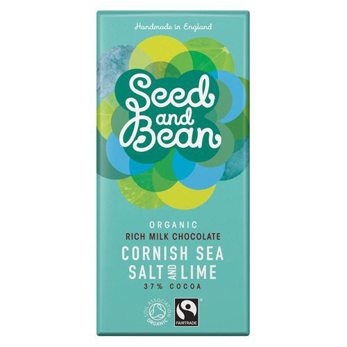 Mælke Chokolade 37 % Cornish Ø Sea Salt & Lime Seed & Bean