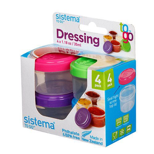 Minibox dressing to go 4x35  ml ass.farve Sistema