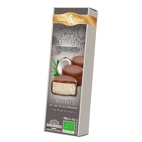 Minitærte Kokos & lys Ø Chokolade 3 stk
