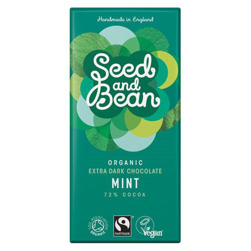 Mørk chokolade 72% m. mint Ø Seed & Bean