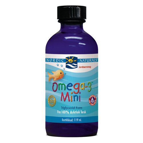 Omega 3 mini m. jordbærsmag