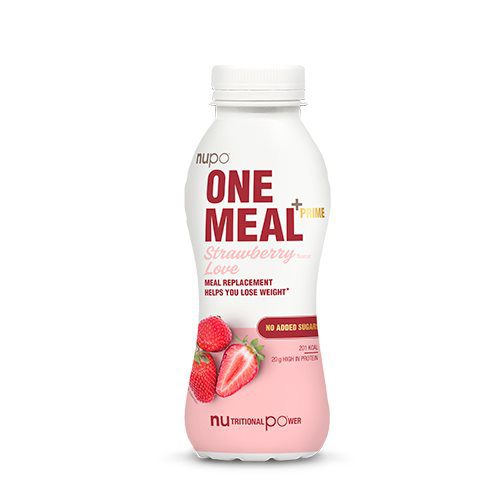One meal + prime shake  jordbær