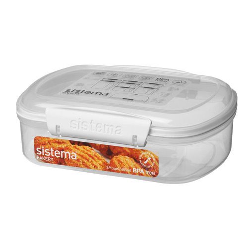 Opbevaringsboks hvid 685 ml bakery Sistema
