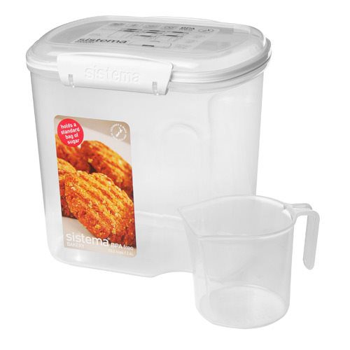 Opbevaringsboks m.kop hvid2,4L bakery Sistema
