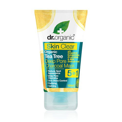 Organic tea tree deep pore charcoal mask Dr. Organic Skin Clear