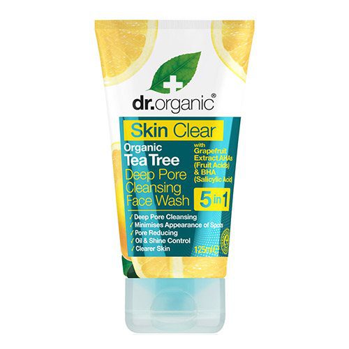 Organic tea tree face wash cleansing deep pore Dr. Organic Skin Clear